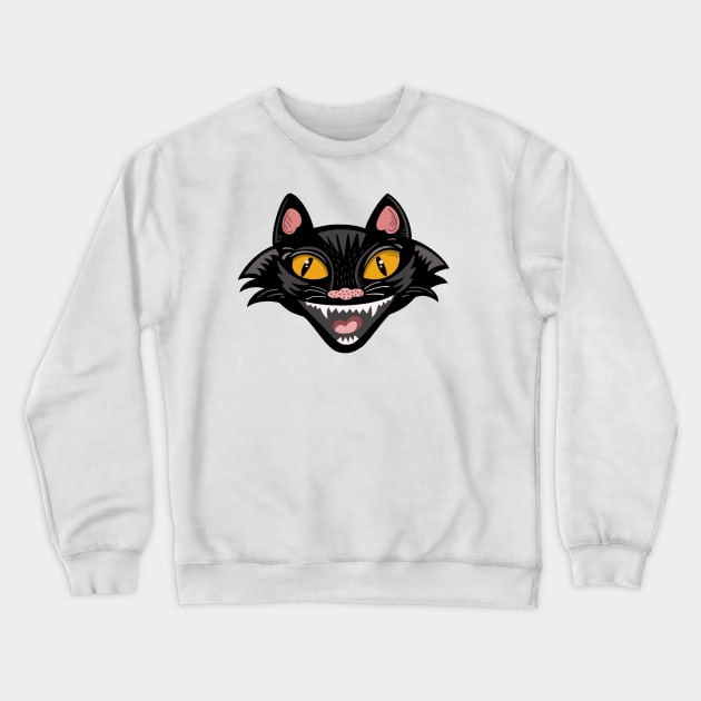 Vintage Halloween Cat Crewneck Sweatshirt by This Is Sian Ellis